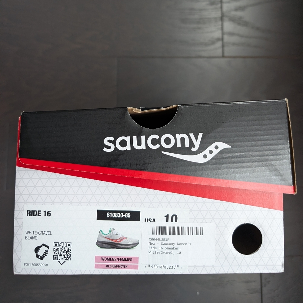 *Brand New* Saucony Ride 16 - White/Gray/Pink/Green - Women's Size 10 - Picture 5 of 5